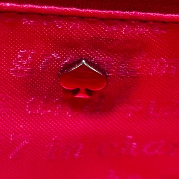 Kate spade clutch purse with dustbag blue white pink woven plaid front flap chic - Picture 15 of 16